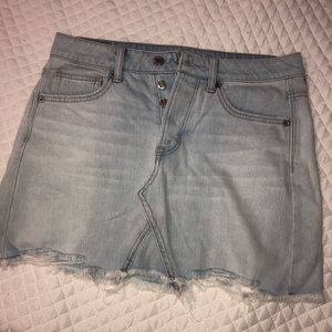 SALE light wash denim jean skirt